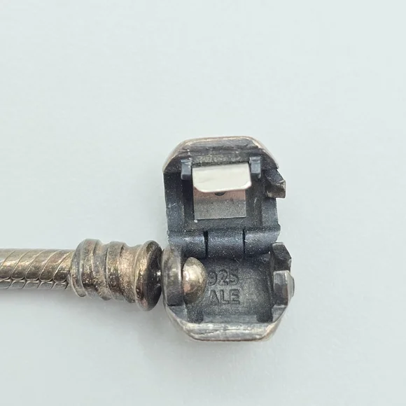 Pandora Silver Bracelet with Green Charm - Picture 4 of 10